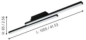Eglo 900079 - LED RGBW Stmívatelné stropní svítidlo FRAIOLI-ZLED/32W/230V černá