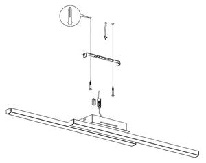 Eglo 900079 - LED RGBW Stmívatelné stropní svítidlo FRAIOLI-ZLED/32W/230V černá