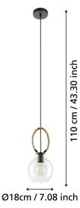Eglo 43617 - Lustr na lanku RODING 1xE27/40W/230V