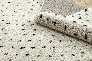 Makro Abra Moderní kusový koberec BERBER SYLA B752 Tečkovaný krémový Rozměr: 80x150 cm
