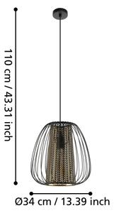 Eglo 99661 - Lustr na lanku CURASAO 1xE27/40W/230V