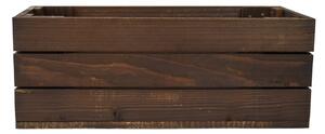 Dřevěný truhlík hnědý 30 cm
