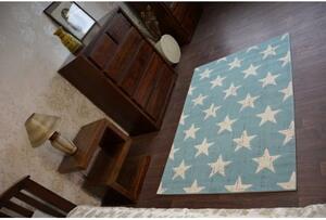 Makro Abra Moderní kusový koberec SCANDI 18209/031 Hvězdy modrý Rozměr: 140x200 cm