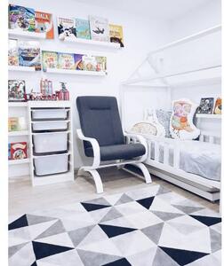 Makro Abra Moderní kusový koberec SCANDI 18214/652 Trojúhelníky šedý Rozměr: 120x170 cm