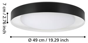 Eglo 99783 - LED Stmívatelné stropní svítidlo LAURITO LED/24W/230V 3000-6500K+DO