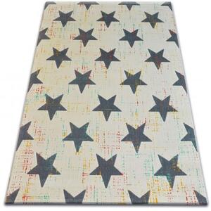 Makro Abra Moderní kusový koberec SCANDI 18209/063 Hvězdy béžový Rozměr: 140x200 cm