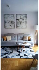Makro Abra Moderní kusový koberec SCANDI 18214/652 Trojúhelníky šedý Rozměr: 120x170 cm
