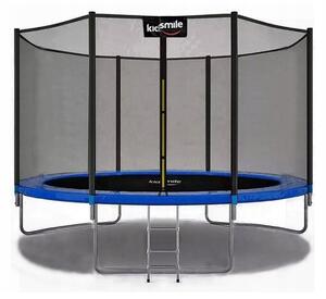 Trampolína s vnější síťkou 374 cm - MODRÁ