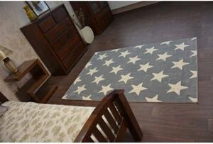 Makro Abra Moderní kusový koberec SCANDI 18209/071 Hvězdy šedý Rozměr: 120x170 cm