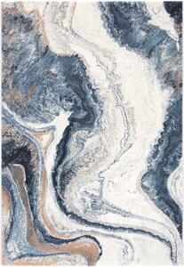 Moderní kusový koberec Ragolle Argentum 63618 8656 Abstraktní modrý krémový Rozměr: 160x230 cm