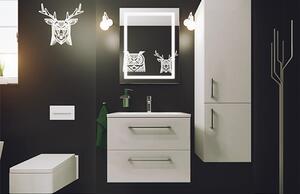 A-interiéry Trento W 75 bílá - koupelnová skříňka závěsná zásuvková s keramickým umyvadlem