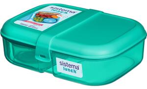 Sistema Dělený svačinový box Lunch Ribbon s nádobou na jogurt 1,1 l, mátová