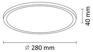 LED Stropní svítidlo WOODY LED/15W/230V pr. 28 cm