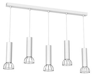 Lustr na lanku DANTE 5xGU10/25W/230V bílá/lesklý chrom