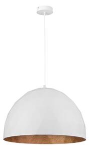 Lustr na lanku DIAMENT 1xE27/60W/230V pr. 50 cm bílá/měděná