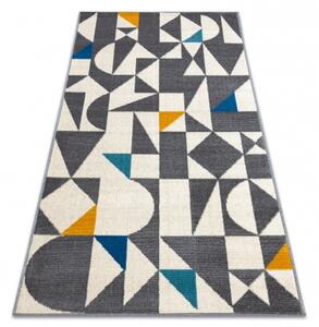 Makro Abra Moderní kusový koberec GINA 21243651 Geometrický béžový / šedý Rozměr: 80x150 cm