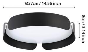 Eglo 99621 - LED Stropní svítidlo VALCASOTTO LED/20W/230V pr. 37 cm černá