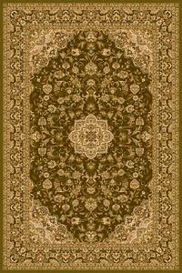 Klasický vlněný koberec Agnella Isfahan Damo Olivka zelený Rozměr: 160x240 cm