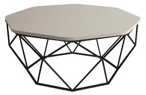 Hanah Home Konferenční stolek Diamond 90 cm krémový