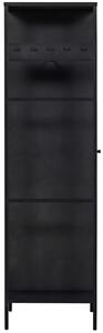 Hoorns Matně černá kovová šatní skříň Venom 180 x 80 cm