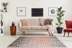 Makro Abra Moderní kusový koberec KAKE 25809657 fialový / růžový / šedý Rozměr: 80x150 cm