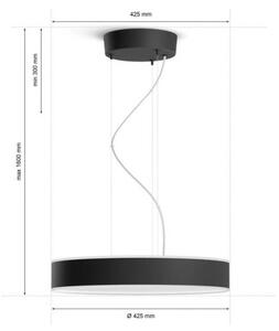 Philips - LED Stmívatelný lustr na lanku Hue ENRAVE LED/33,5W/230V černá + DO