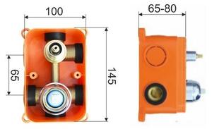 Mereo Sprchová podomítková baterie s trojcestným přepínačem, Zuna, Mbox, kryt, chrom Sprchová podomítková baterie s trojcestným přepínačem, Zuna, Mbo…