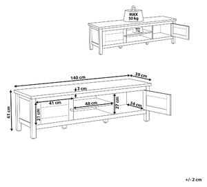 TV stolek krémová / světlé dřevo ATOCA