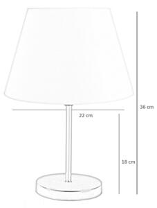 Stolní lampa 1xE27/60W/230V béžová/lesklý chrom
