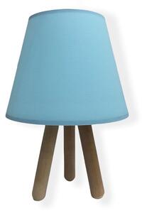 Stolní lampa WOOD 1xE27/60W/230V modrá