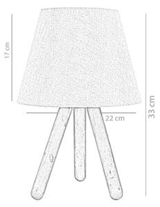 Stolní lampa WOOD 1xE27/60W/230V modrá