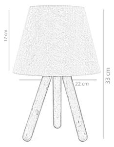 Stolní lampa WOOD 1xE27/60W/230V krémová
