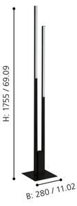 Eglo 900082 - LED RGBW Stmívatelná stojací lampa FRAIOLI-Z2xLED/16W/230V černá