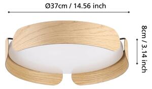 Eglo 99622 - LED Stropní svítidlo VALCASOTTO LED/20W/230V pr. 37 cm béžová