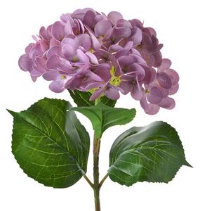 Fialová umělá květina hortenzie – 67 cm