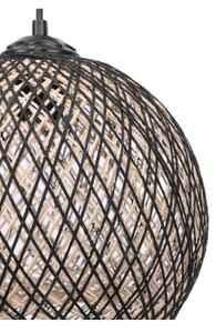 Lustr na lanku JUTE 1xE27/60W/230V černá