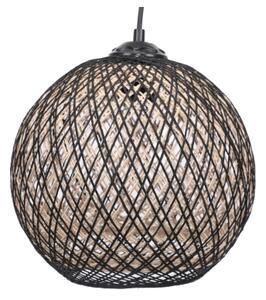 Lustr na lanku JUTE 1xE27/60W/230V černá