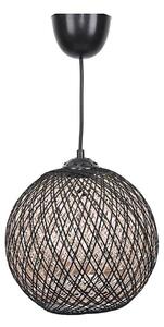Lustr na lanku JUTE 1xE27/60W/230V černá