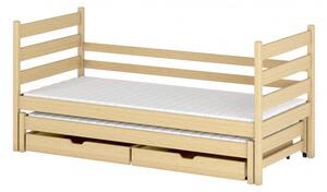 Dětská postel s výsuvným lůžkem KRISTIANA - 70x160, borovice