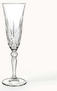 Křišťálové sklenice na sekt Melodia, 6 ks