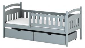 Dětská postel se šuplíky TAKANO - 70x160, šedá