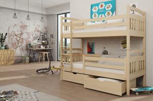 Dětská postel se zábranami IRENA - 70x160, borovice