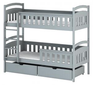 Patrová postel pro dvě děti DITA - 70x160, šedá
