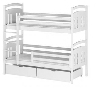 Dětská postel se zábranami IRENA - 70x160, bílá