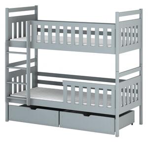 Dětská postel se šuplíky LARA - 70x160, šedá