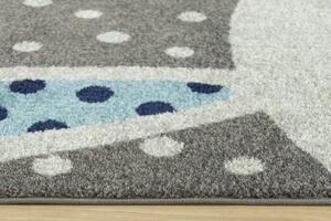 Makro Abra Dětský kusový koberec EMILY KIDS 2323A Králiček šedý / modrý Rozměr: 160x230 cm