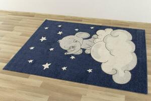 Makro Abra Dětský kusový koberec EMILY KIDS 2342A Slůně modrý Rozměr: 120x170 cm