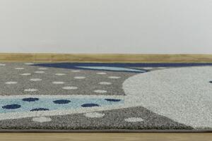 Makro Abra Dětský kusový koberec EMILY KIDS 2323A Králiček šedý / modrý Rozměr: 120x170 cm