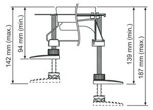 Tece Drainline montážní patky odtoku cm 660003