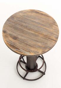 Barový stůl Hydrant - borovice a kov | bronzový